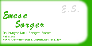 emese sorger business card